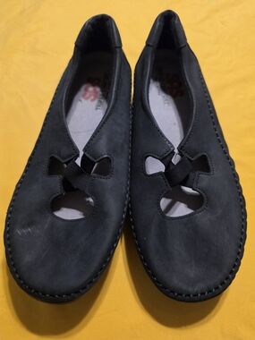 SAS Black Women's Slip-On Loafers with Cutout Detail